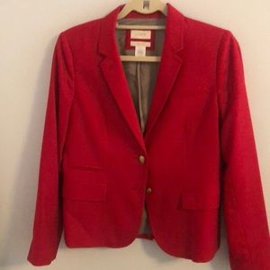 J.Crew Red “Schoolboy” blazer size 6